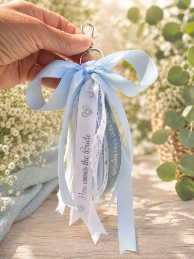 Here Comes the Bride Key/Bag Ribbon Chain 10.00
