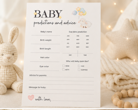 Baby prediction sheets Baby prediction sheets