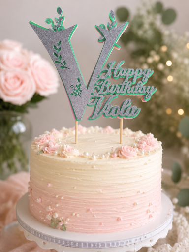 Stunning 3D Initial Cake Topper £5.99